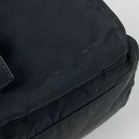 Prada Nero Black Shoulder Bag Plate Crossbody